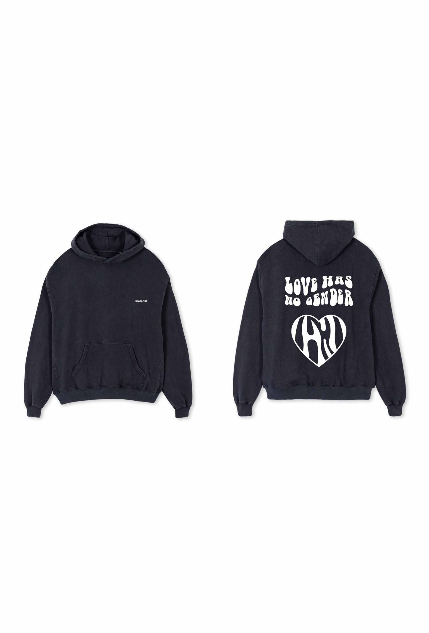 Heavyweight Washed grey hoodie - "LHNG"