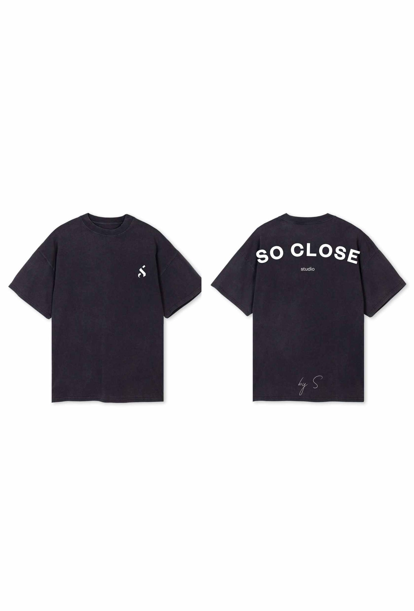 Heavyweight Washed gray t-shirt - "By S"