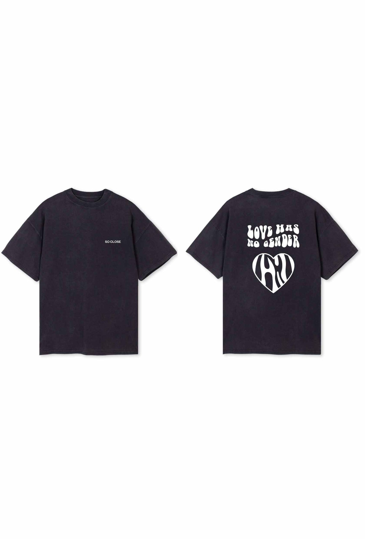 Heavyweight Washed gray t-shirt - "LHNG"
