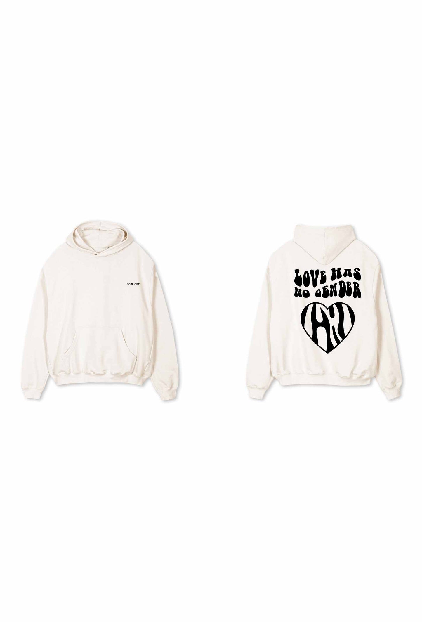 Heavyweight Off white hoodie - "LHNG"