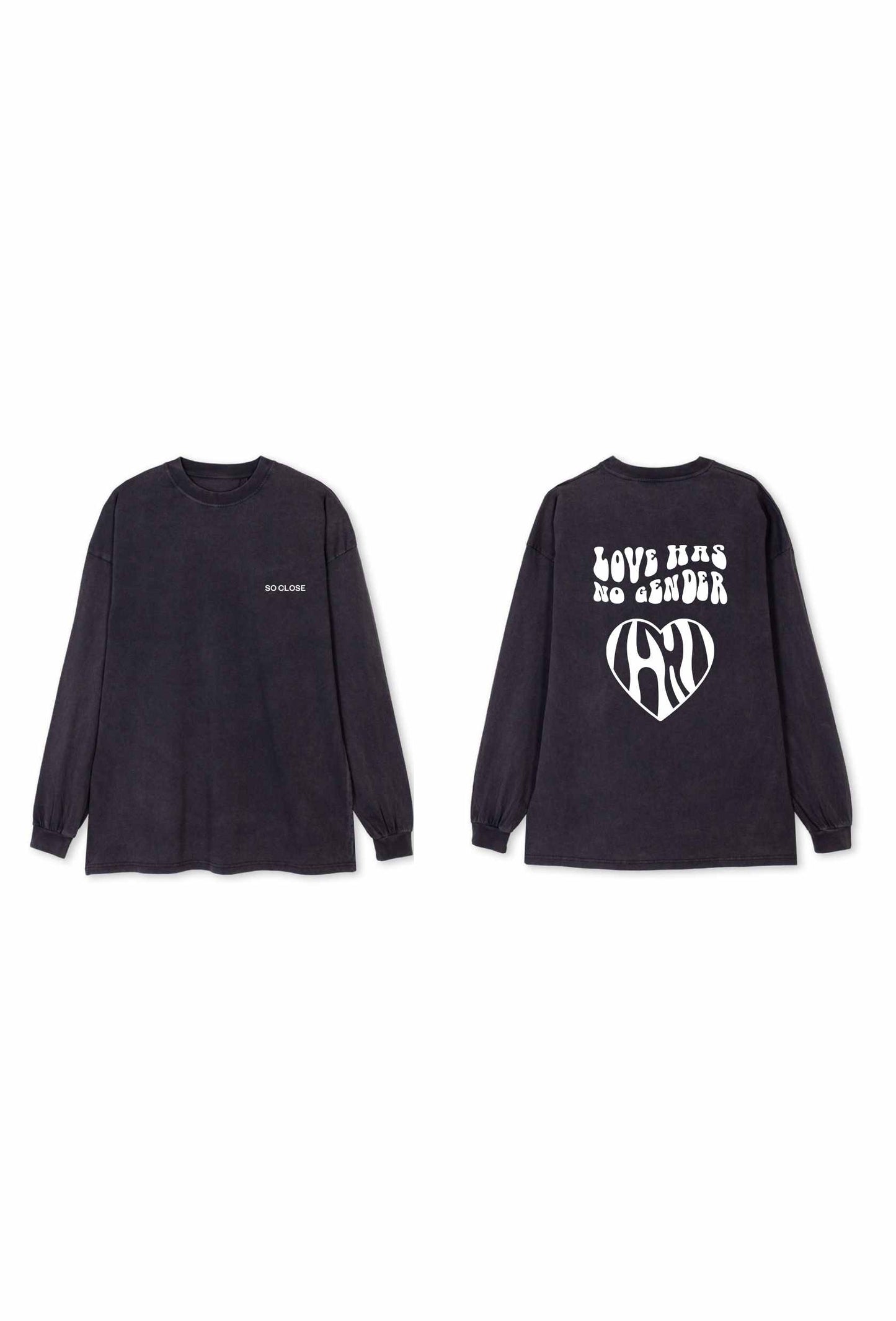 Heavyweight Washed gray longsleeve - "LHNG"