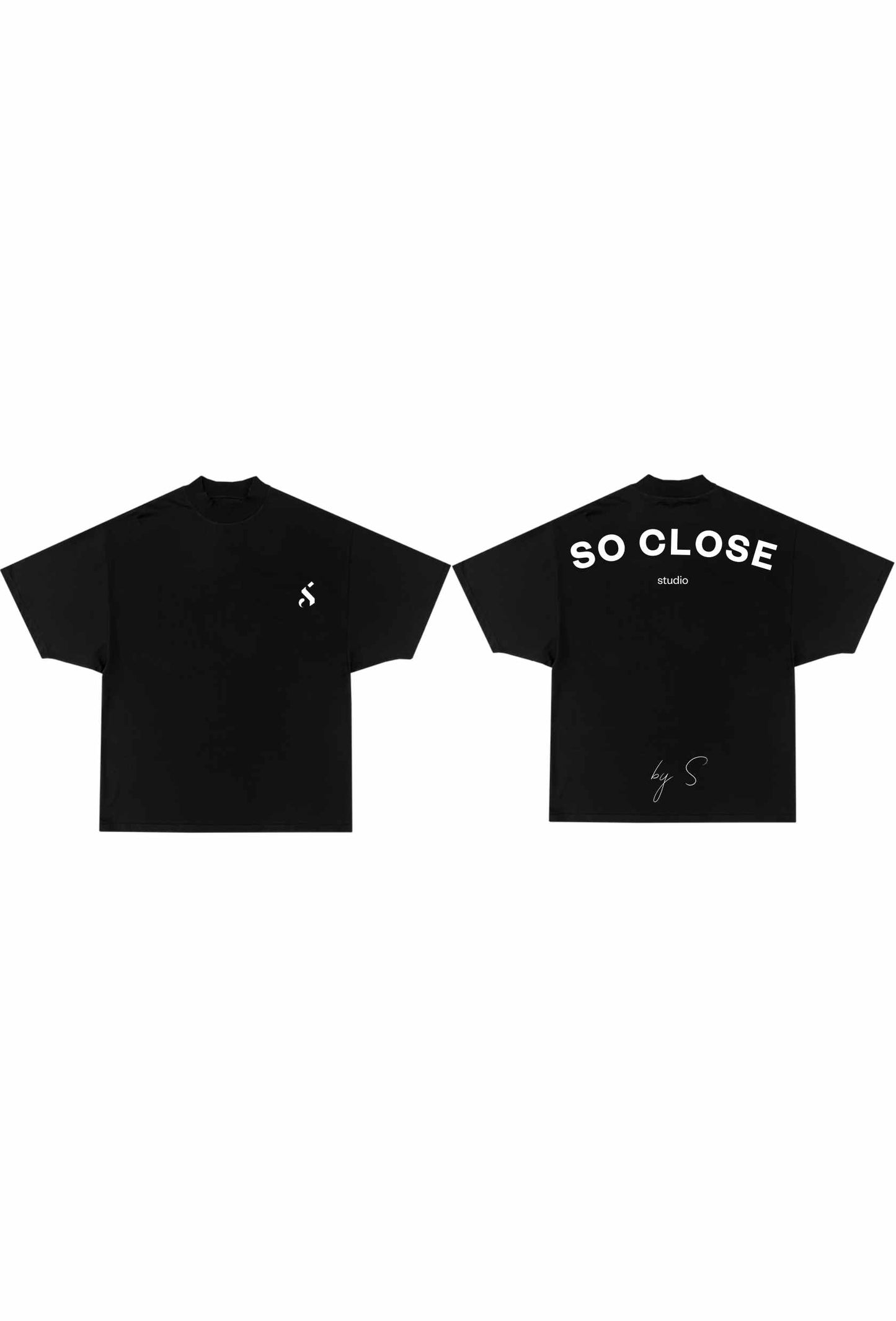 Heavyweight Black t-shirt - "By S"