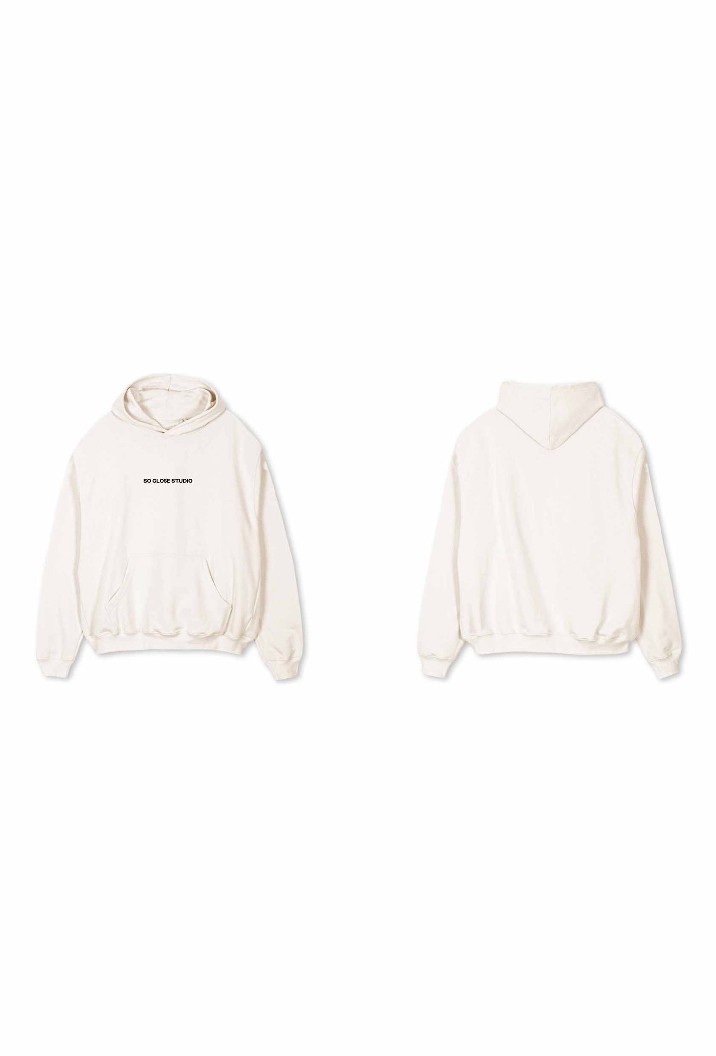 Heavyweight Off white hoodie - So close studio