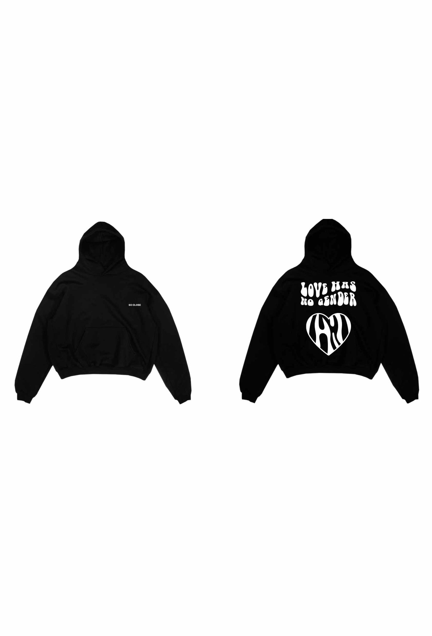 Heavyweight Black hoodie - "LHNG"