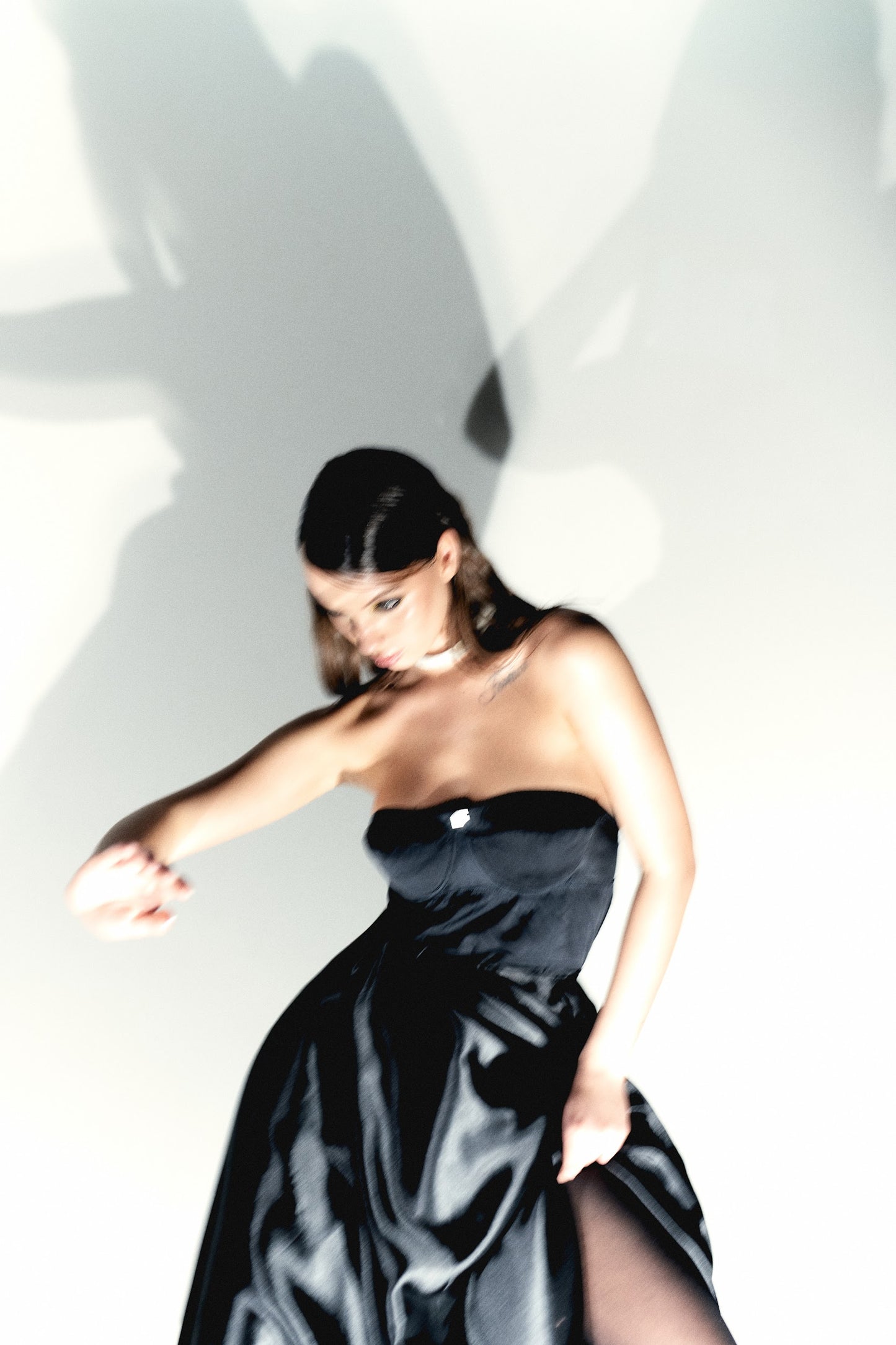 BALLOON SKIRT. BLACK