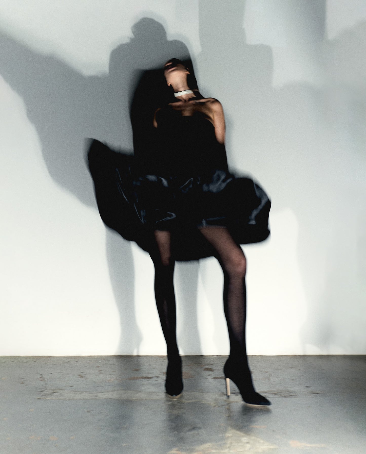 BALLOON SKIRT. BLACK