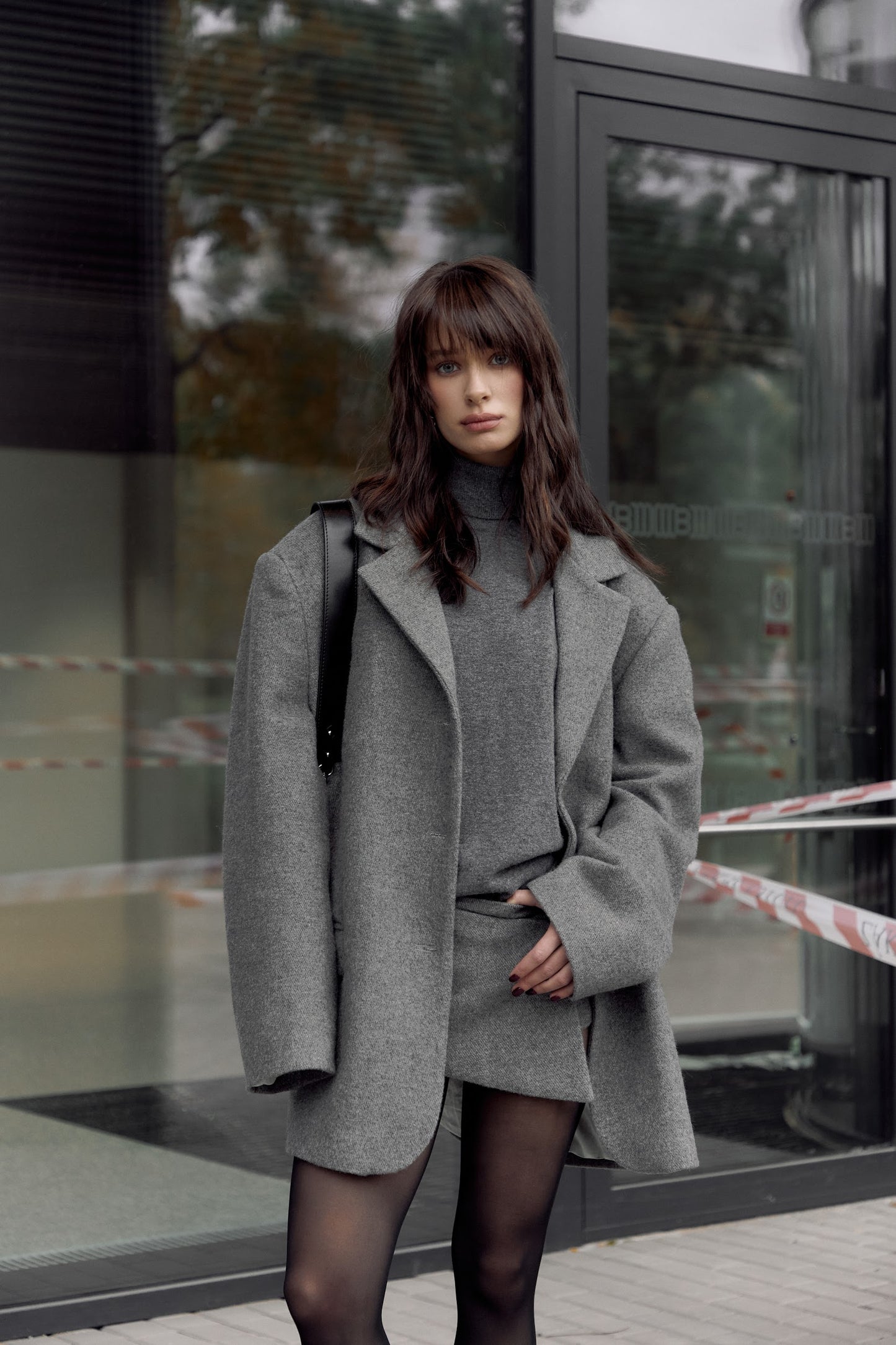 WOOL JACKET. GRAY