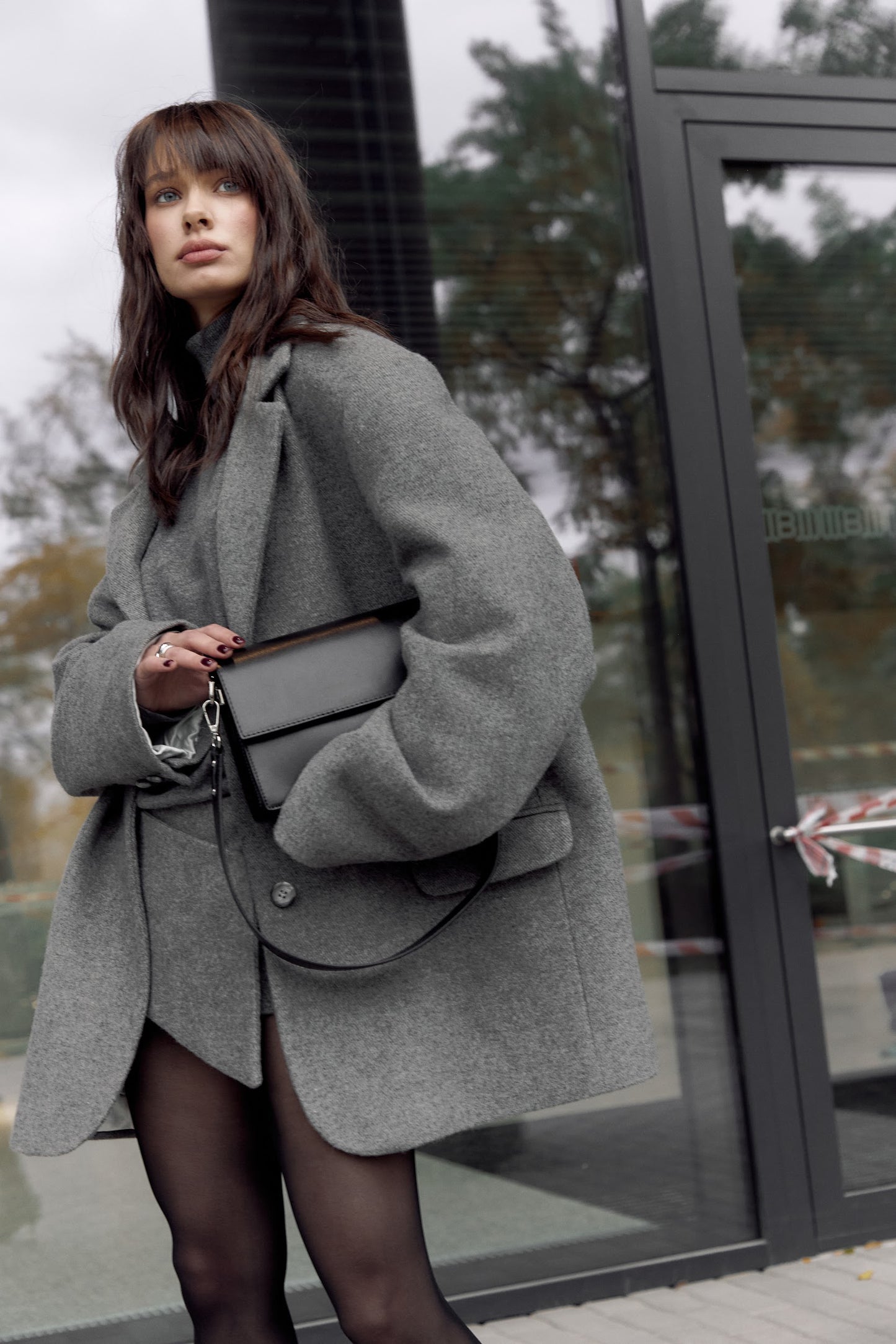 WOOL JACKET. GRAY