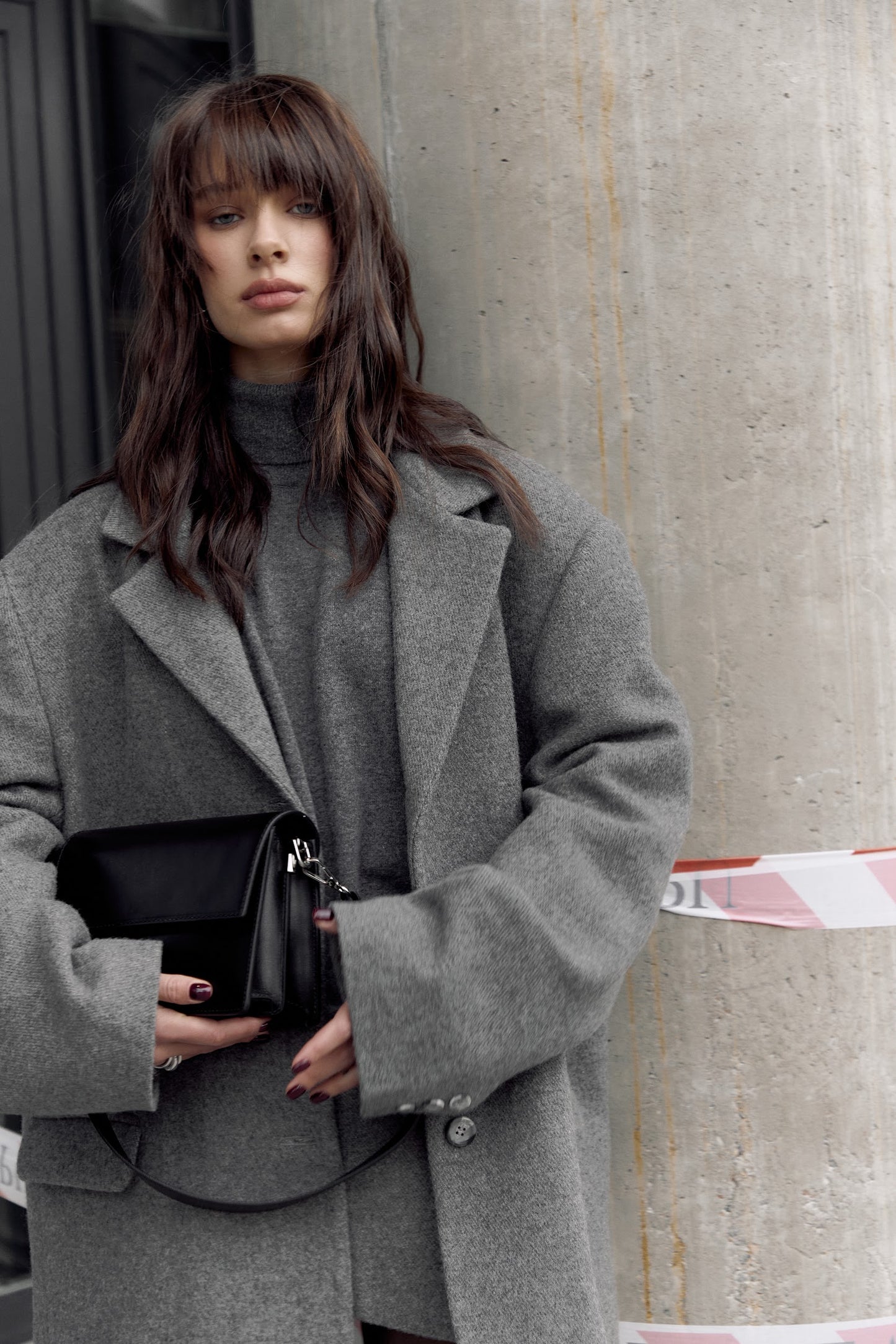 WOOL JACKET. GRAY