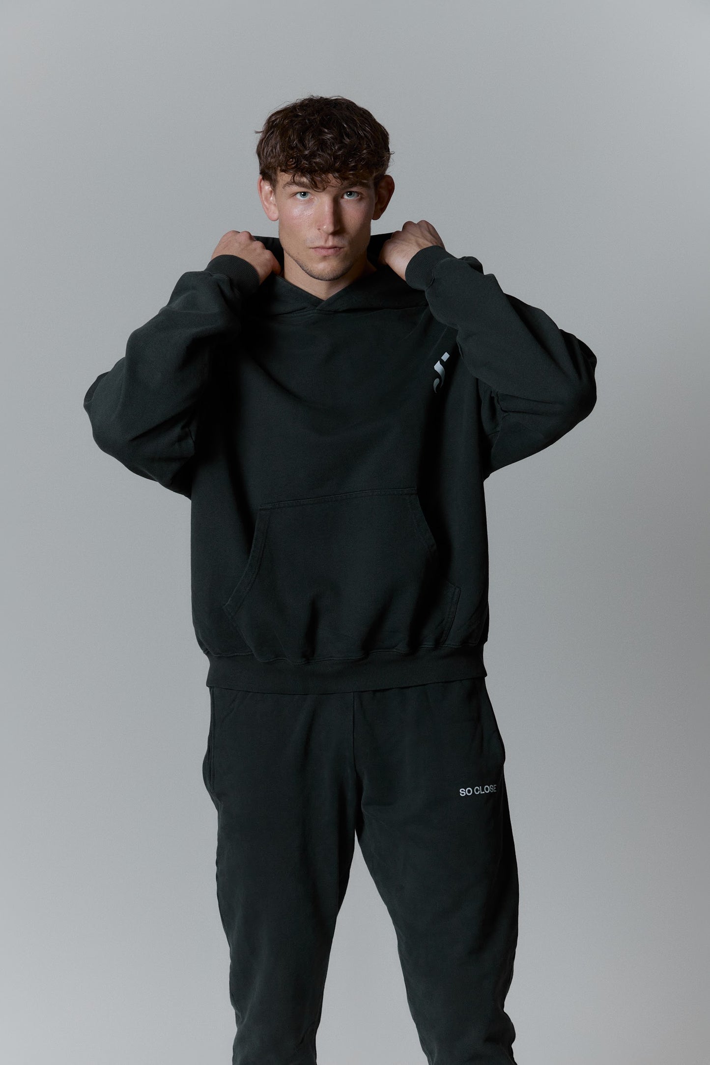 Heavyweight Washed grey hoodie - "By S"