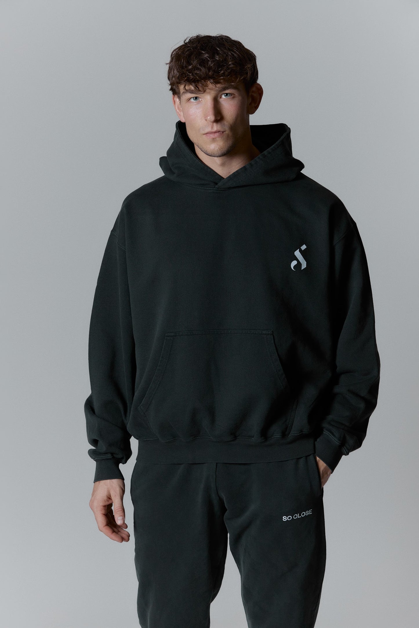 Heavyweight Washed gray hoodie - "S"
