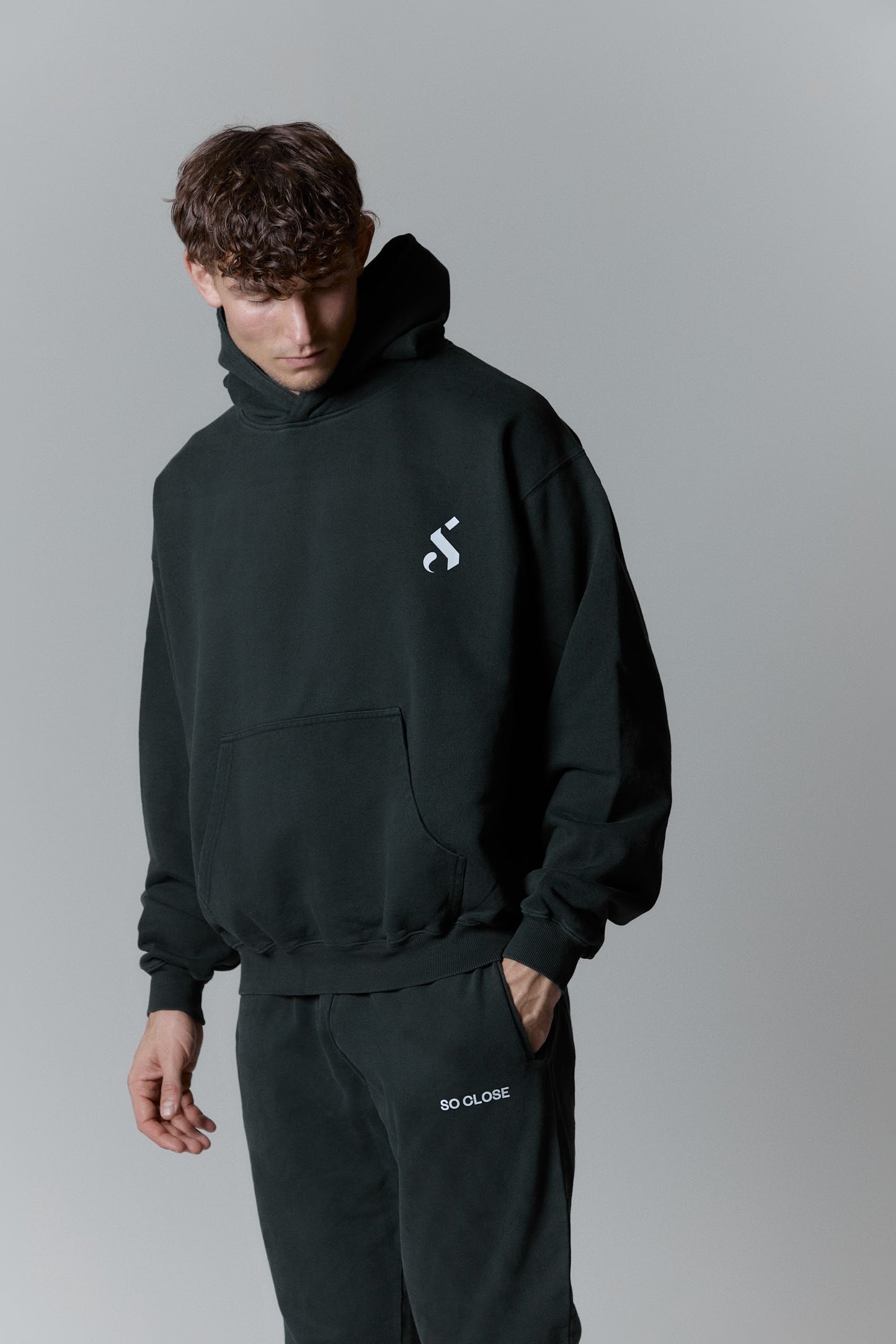 Heavyweight Washed gray hoodie - "S"