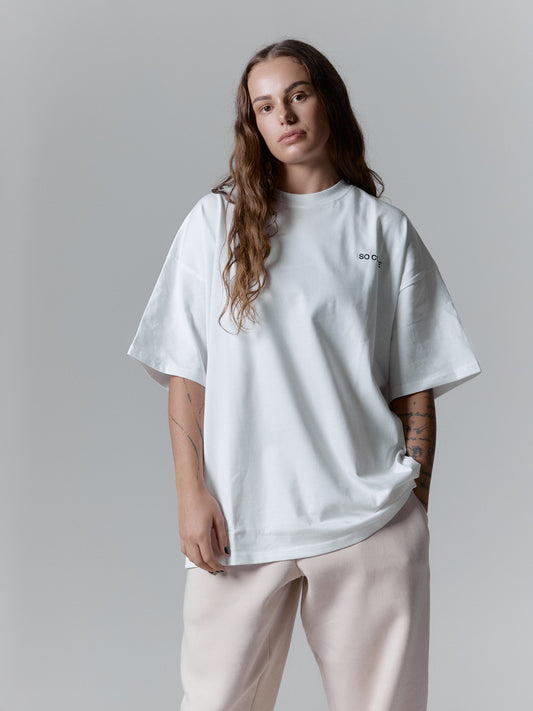 Heavyweight White t-shirt - "LHNG"