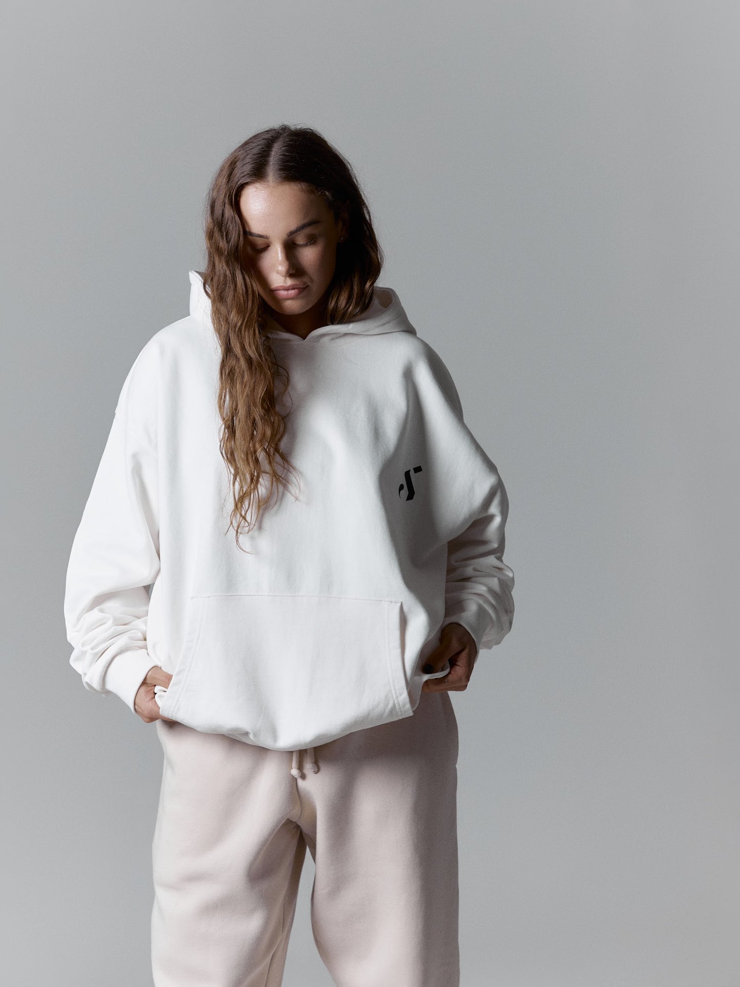 Heavyweight Off white hoodie - "S"