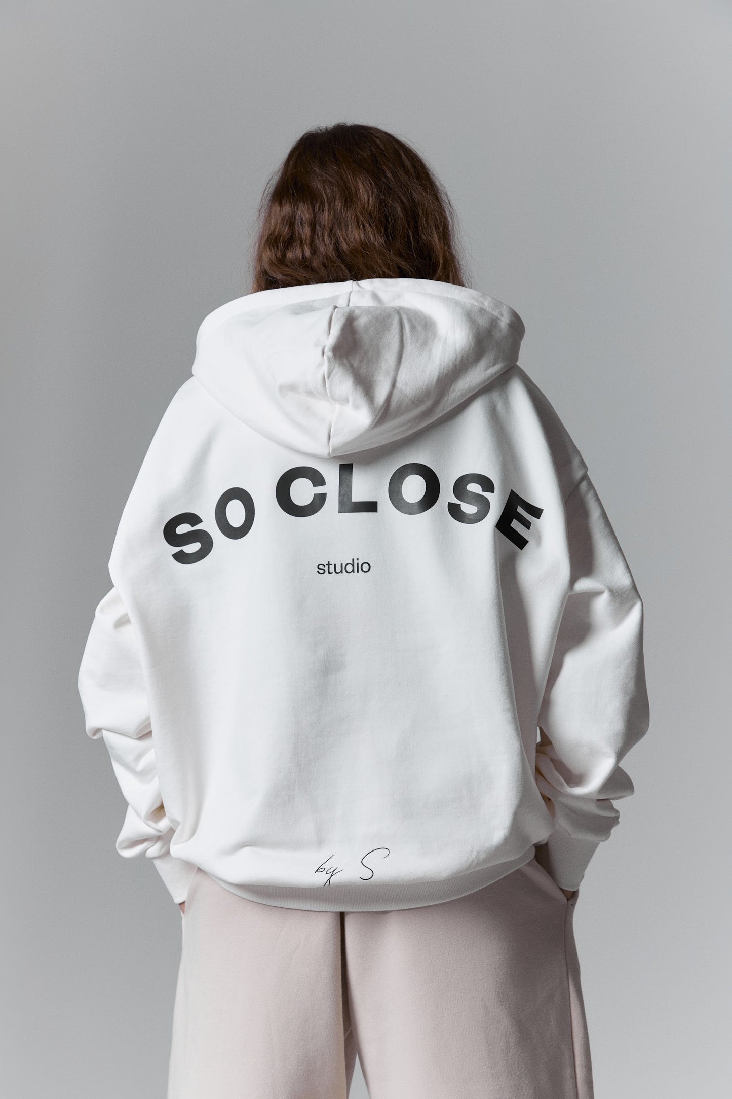Heavyweight Off white hoodie - "S"