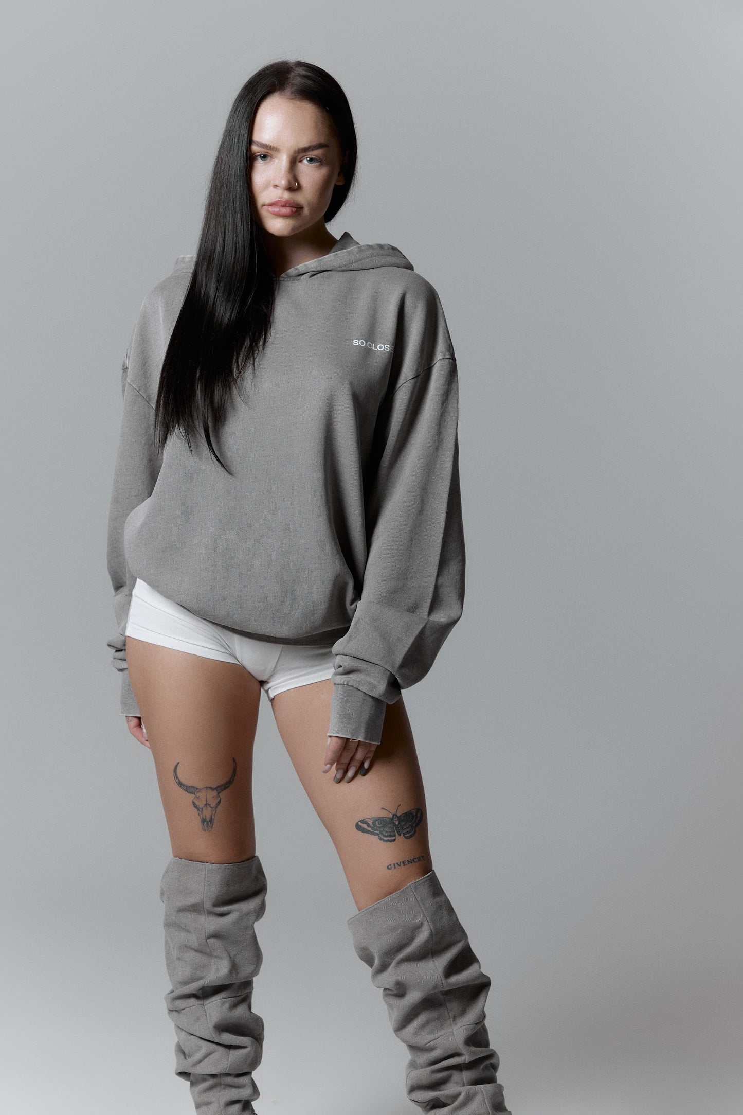 Lightweight asphalt hoodie - "S"