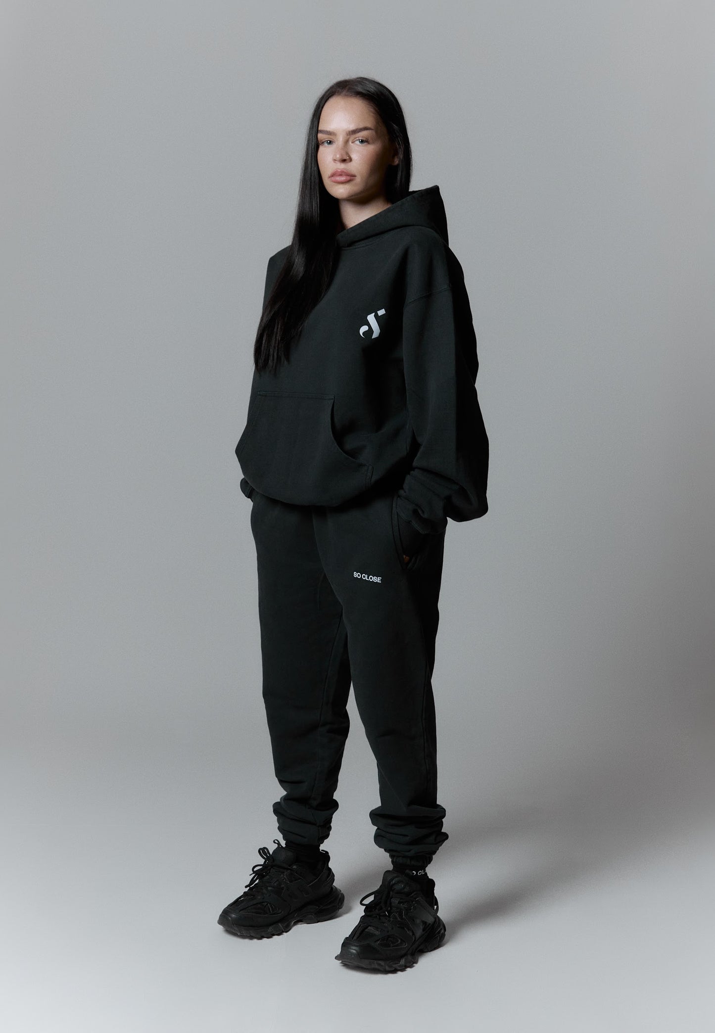 Heavyweight Washed grey hoodie - "By S"