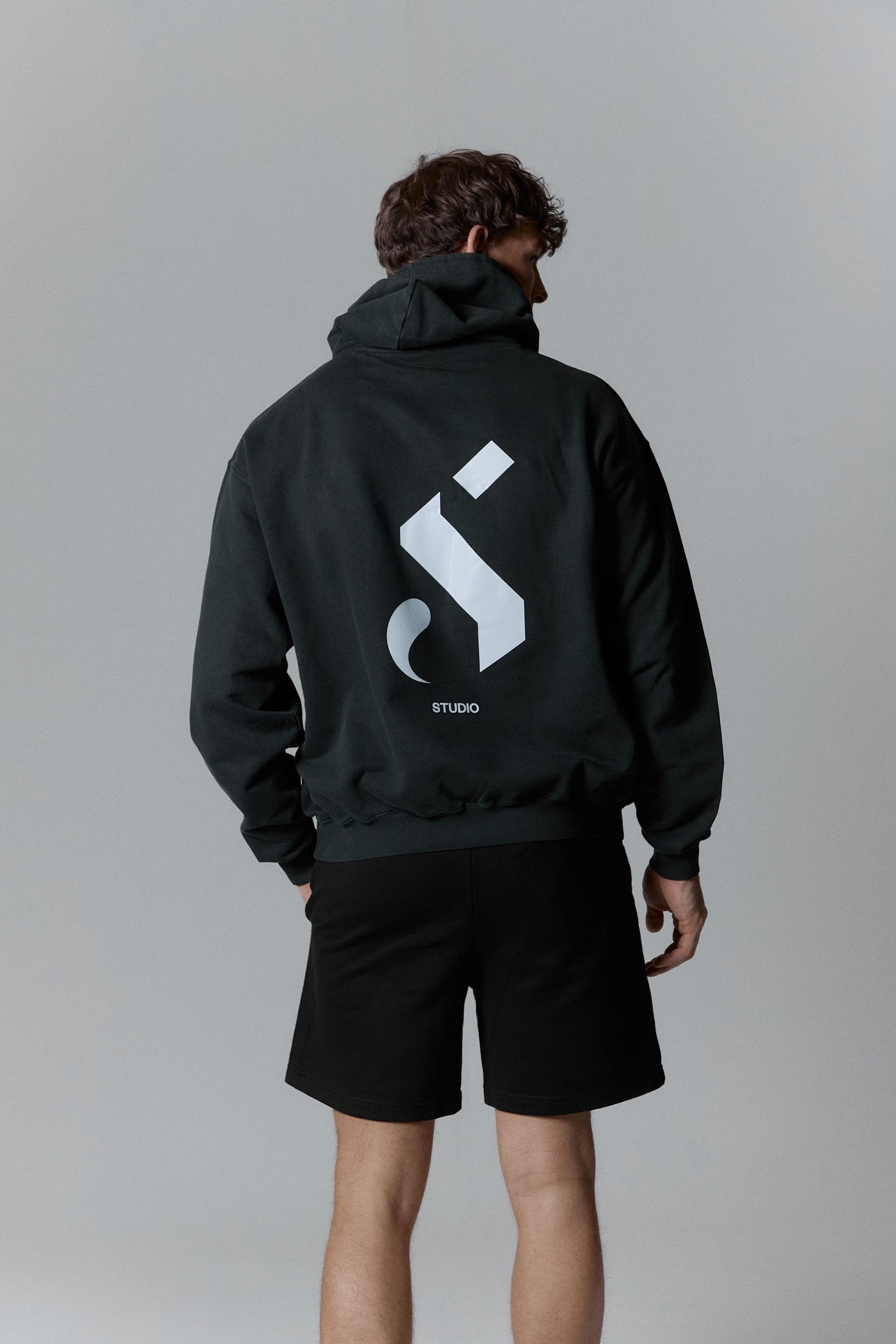 Lightweight washed gray hoodie - "S"