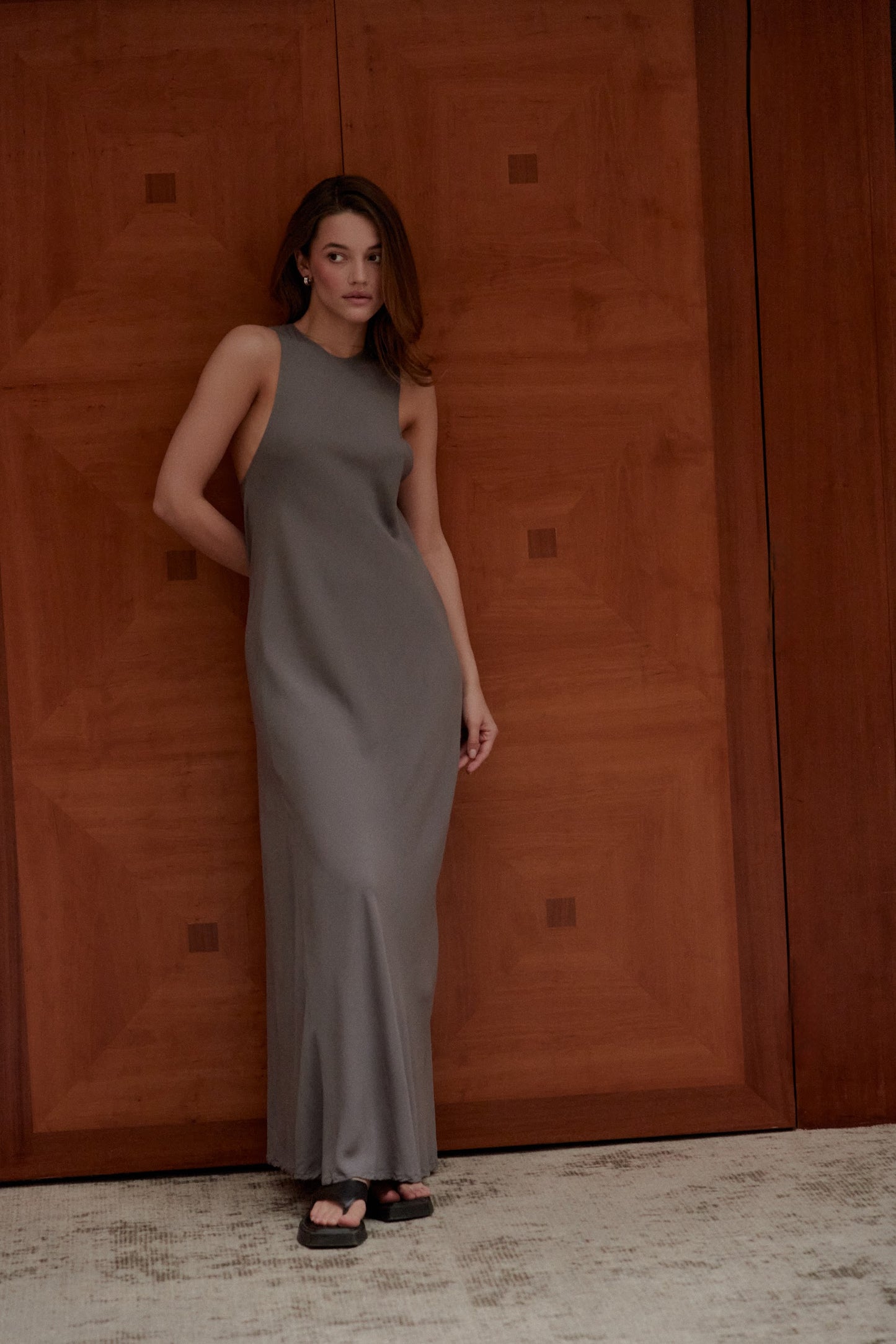 "DAILY" dress. Gray