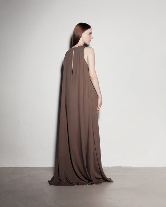 Loose MAXI dress. Brown