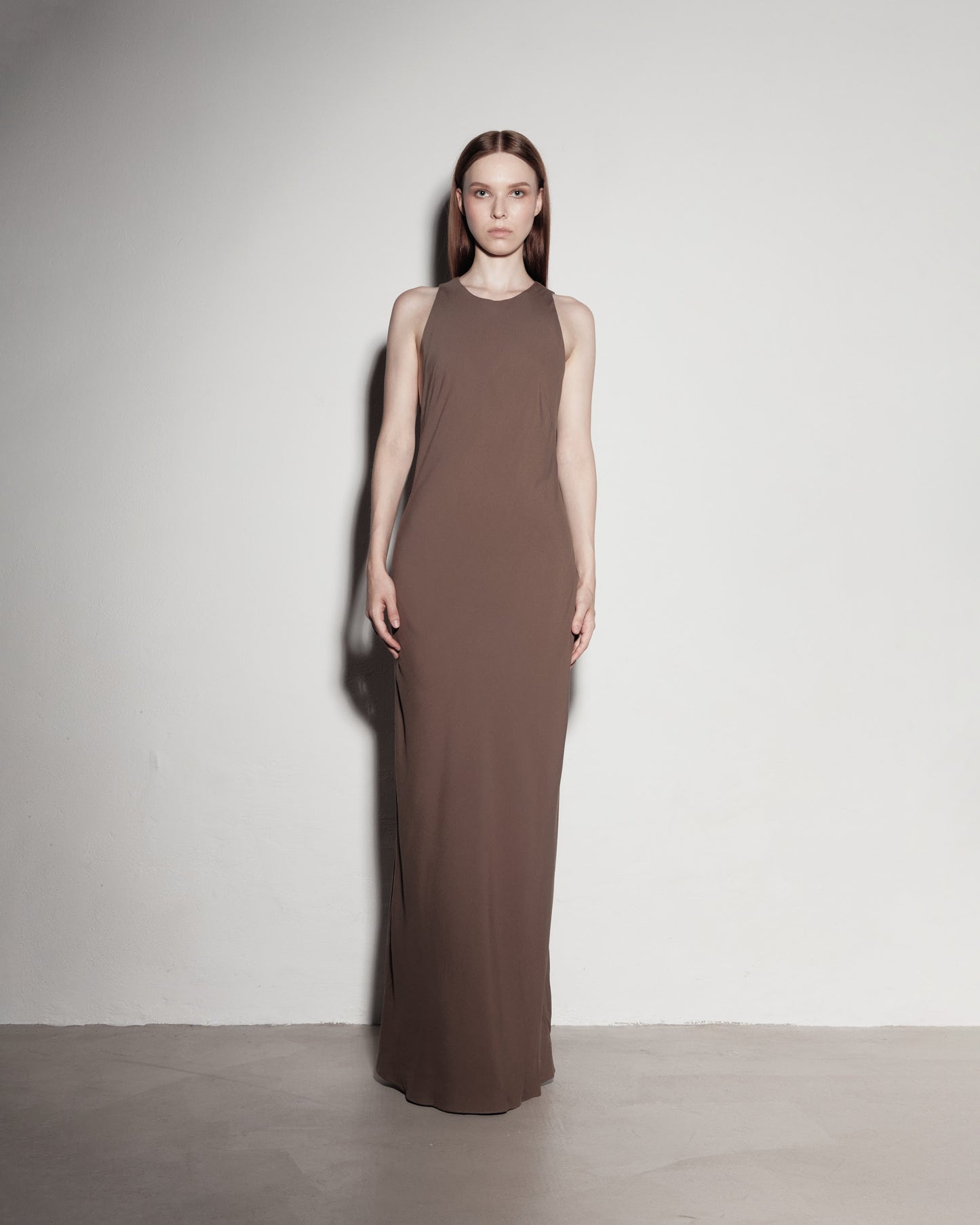 "DAILY" dress. Brown