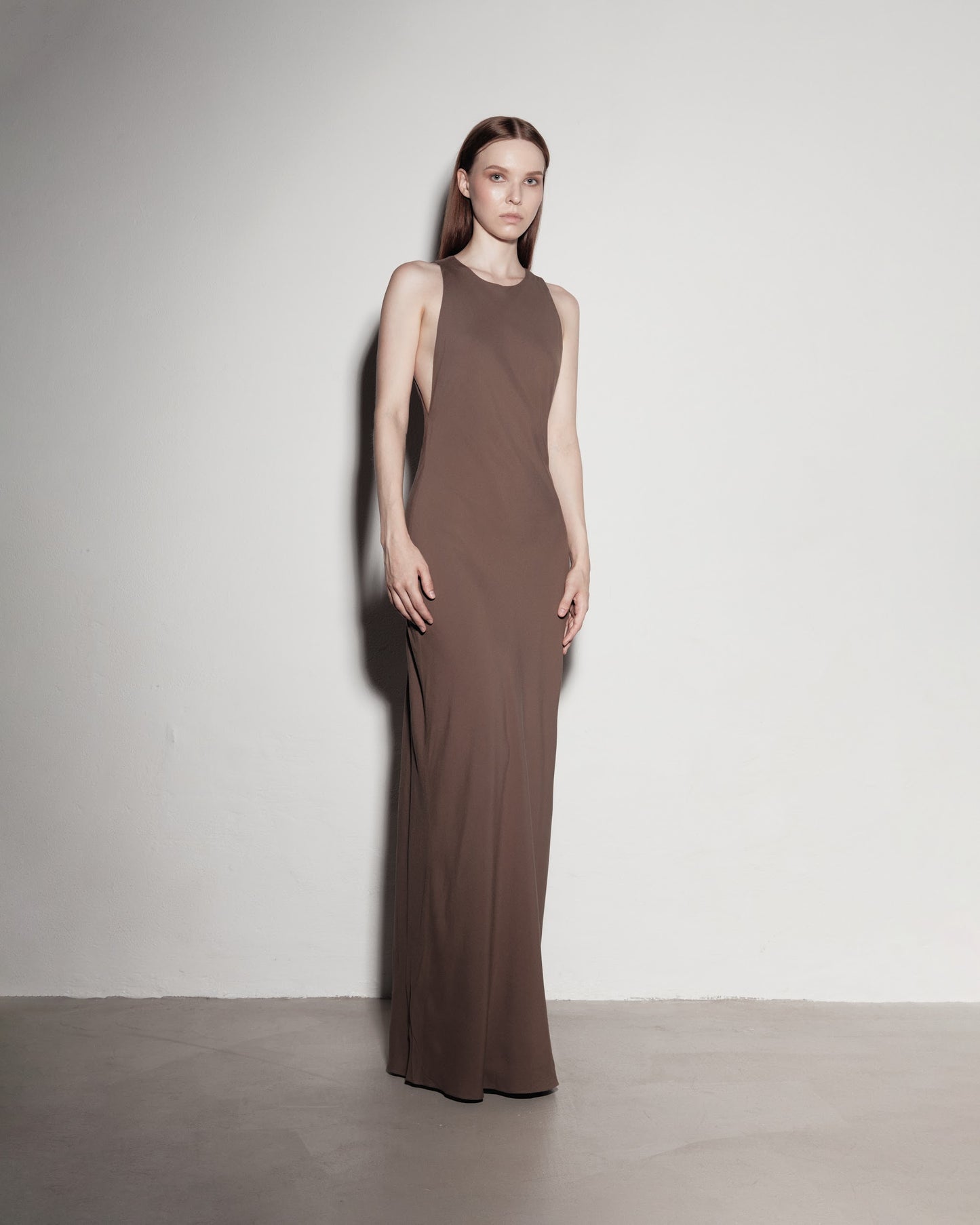 "DAILY" dress. Brown