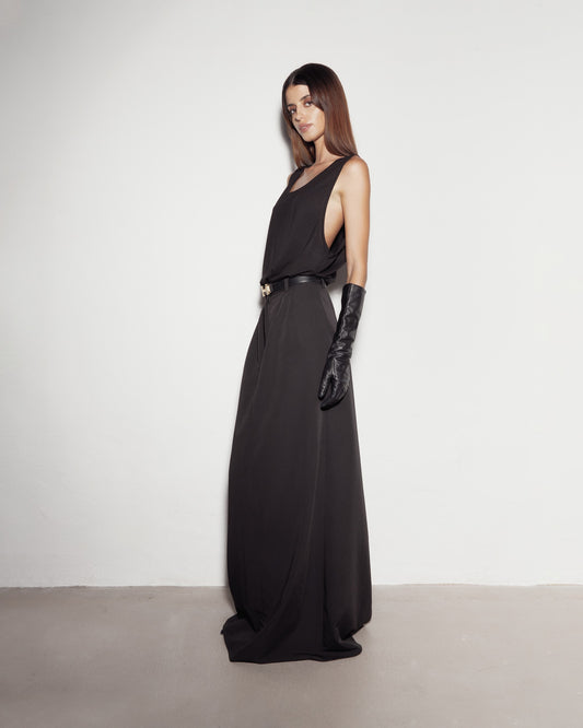 "OFFICE" MAXI skirt. BLACK