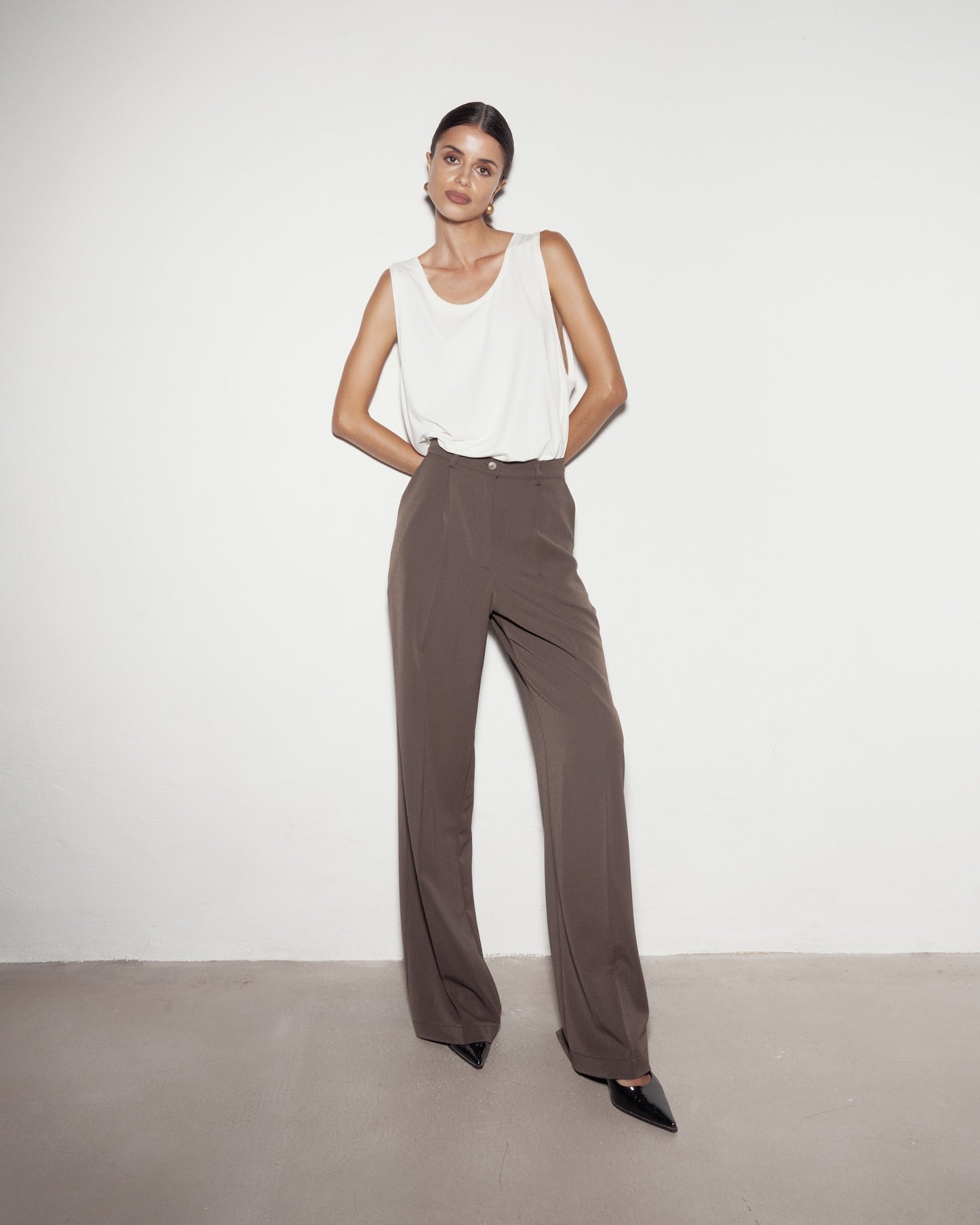 Classic pants. Brown