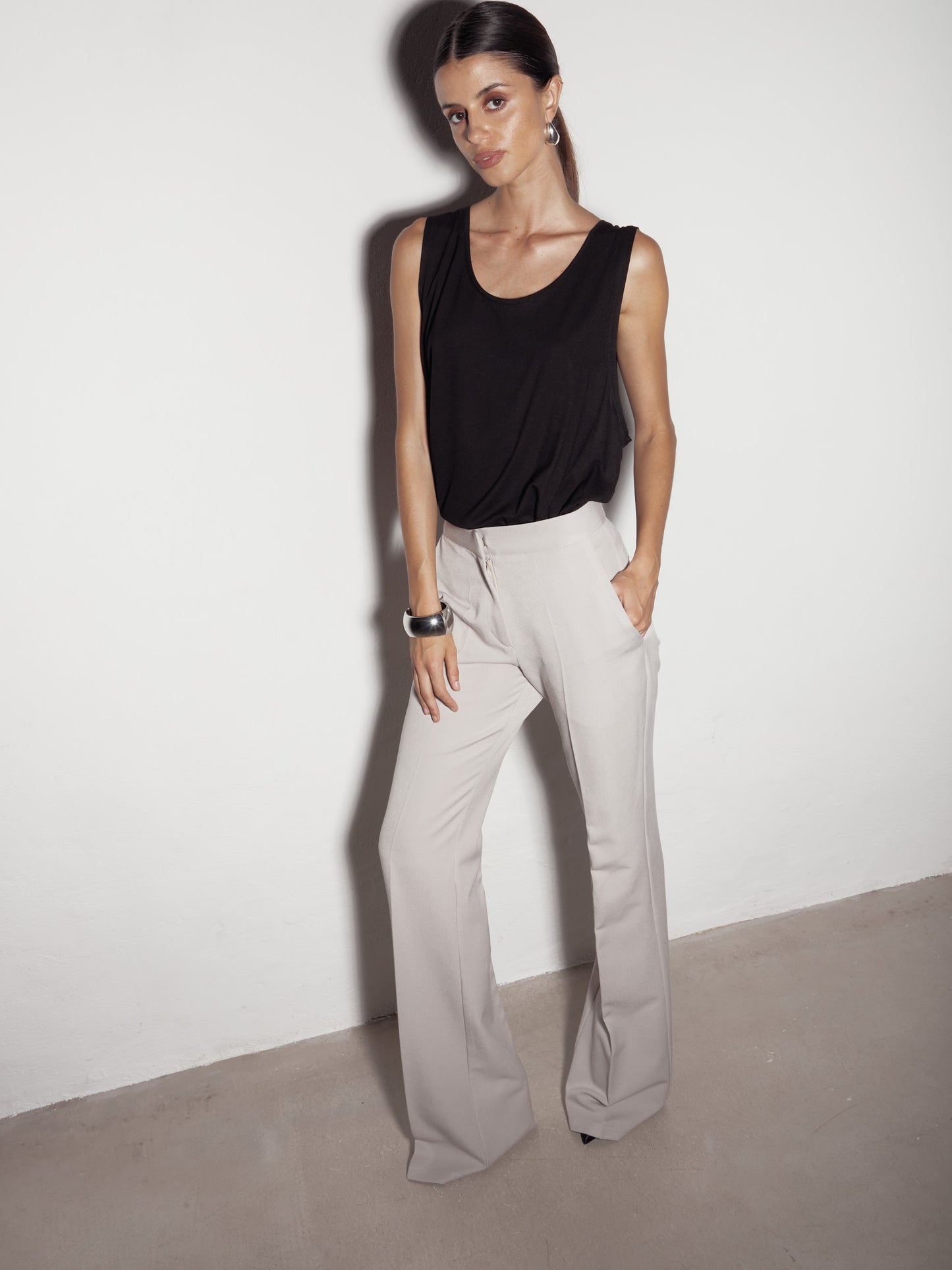 Elegant pants. Beige