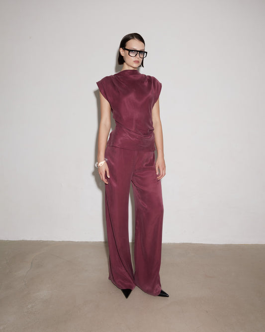 SOIRÉE PANTS. BORDEAUX