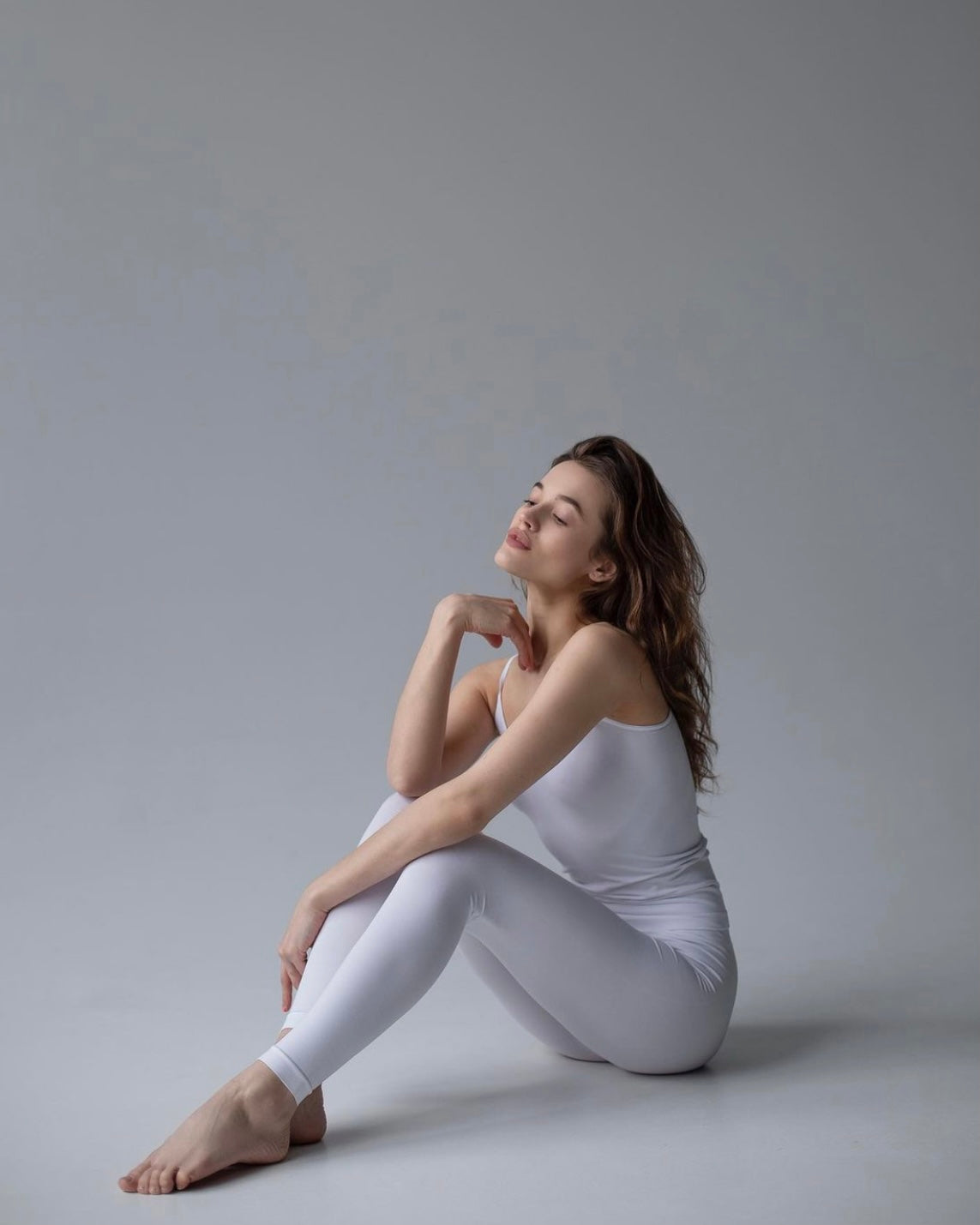 String top & Leggings Set - Pure White