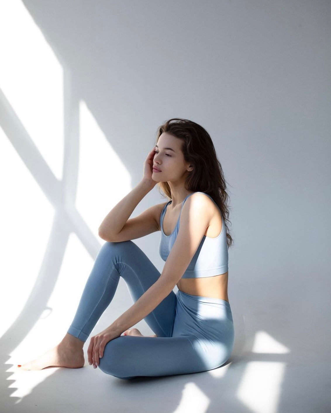 Leggings with bra - Sky Blue