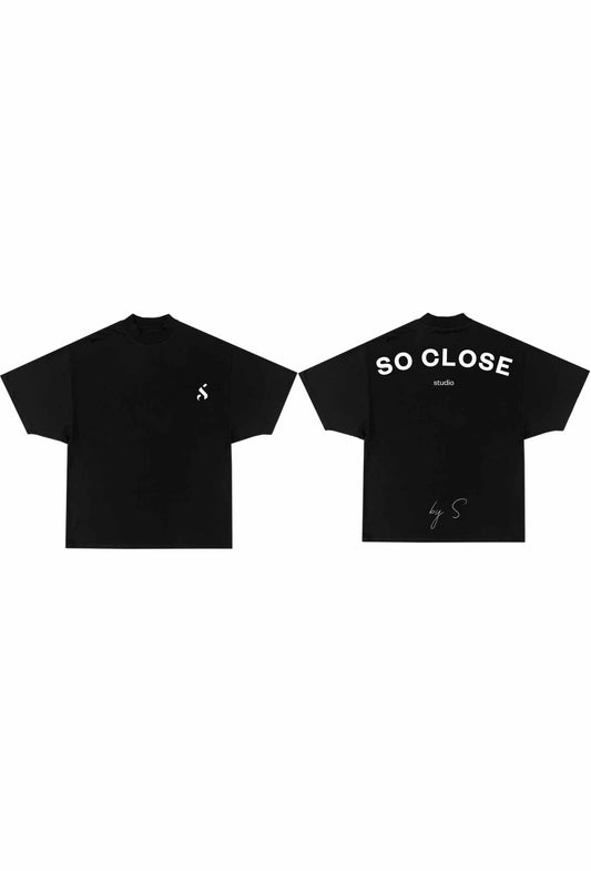 Heavyweight Black t-shirt - "By S"