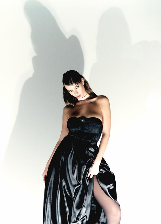 BALLOON SKIRT. BLACK 