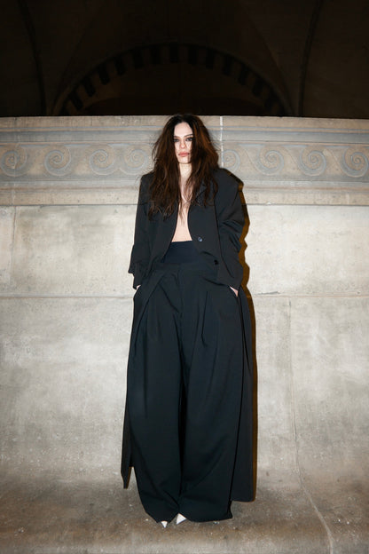 LONG BLAZER.  ČERNÝ