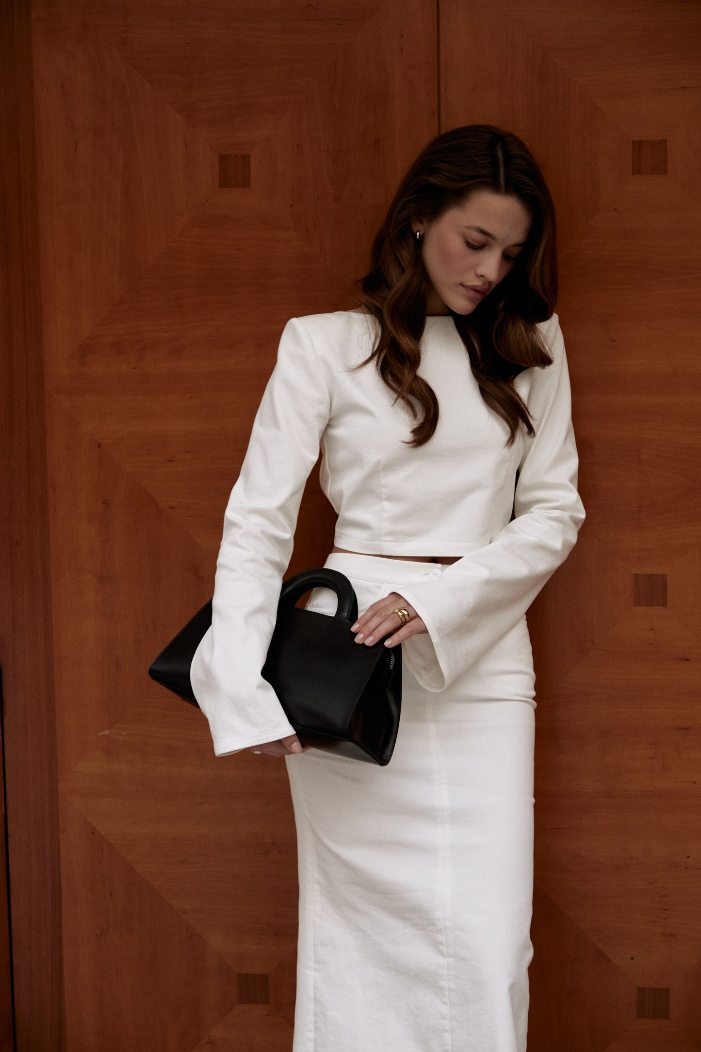 WHITE MAXI SKIRT AND TOP SET