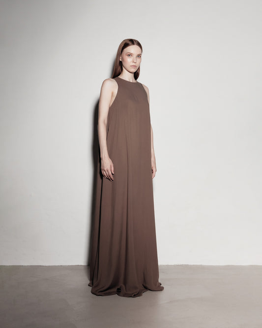 Loose MAXI dress. Brown