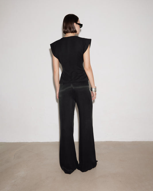 SOIRÉE PANTS. BLACK