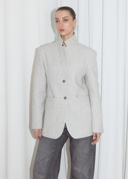 WOOL BLAZER. GREY