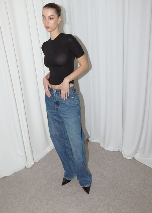 BLUE LOOSEFIT JEANS. UNISEX