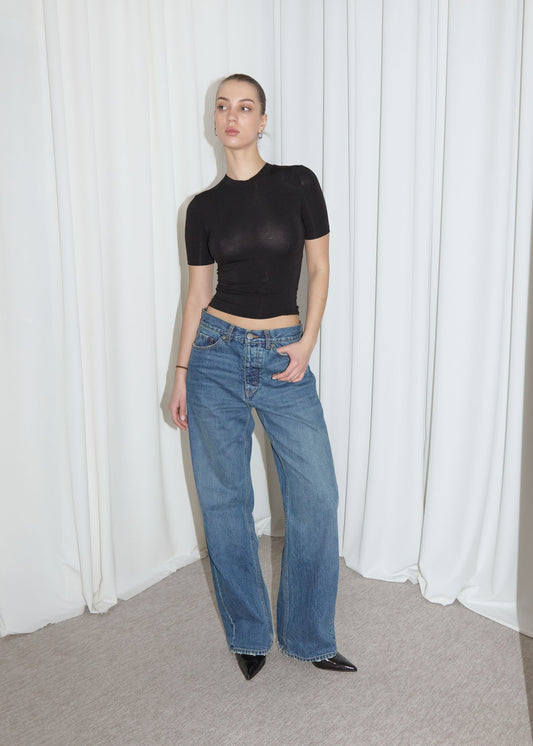 BLUE LOOSEFIT JEANS. UNISEX