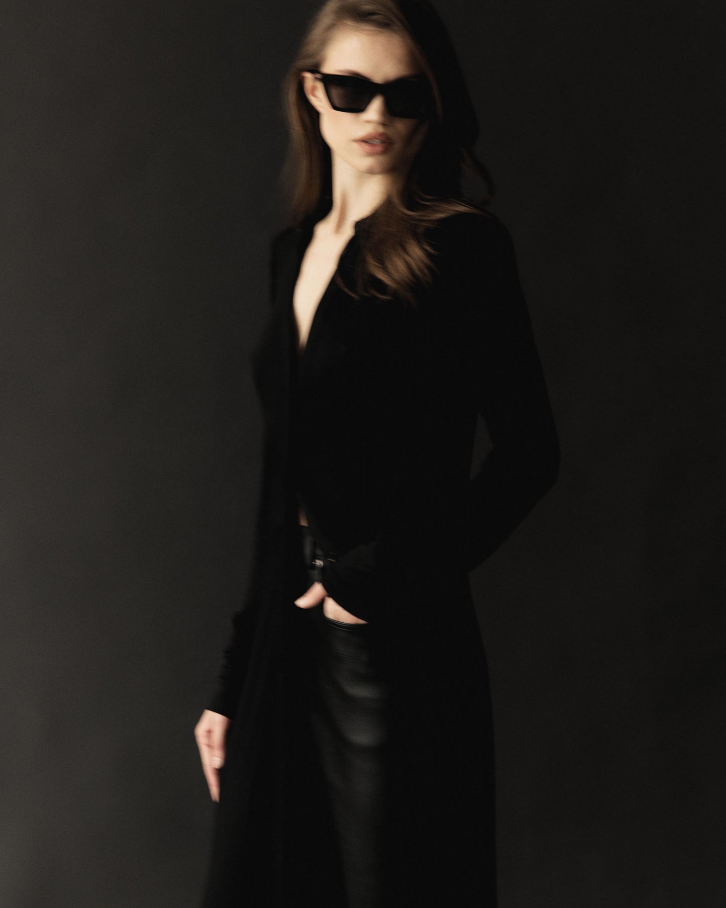 90’S CARDIGAN. BLACK