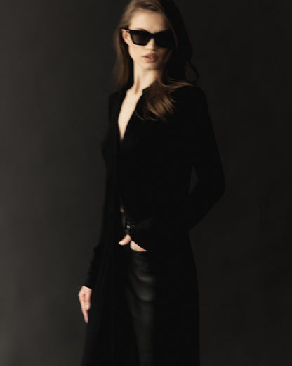 90’S CARDIGAN. BLACK