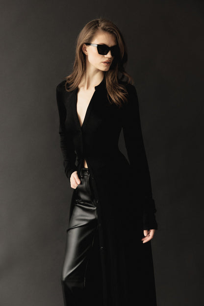 90’S CARDIGAN. BLACK